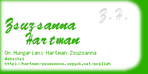 zsuzsanna hartman business card